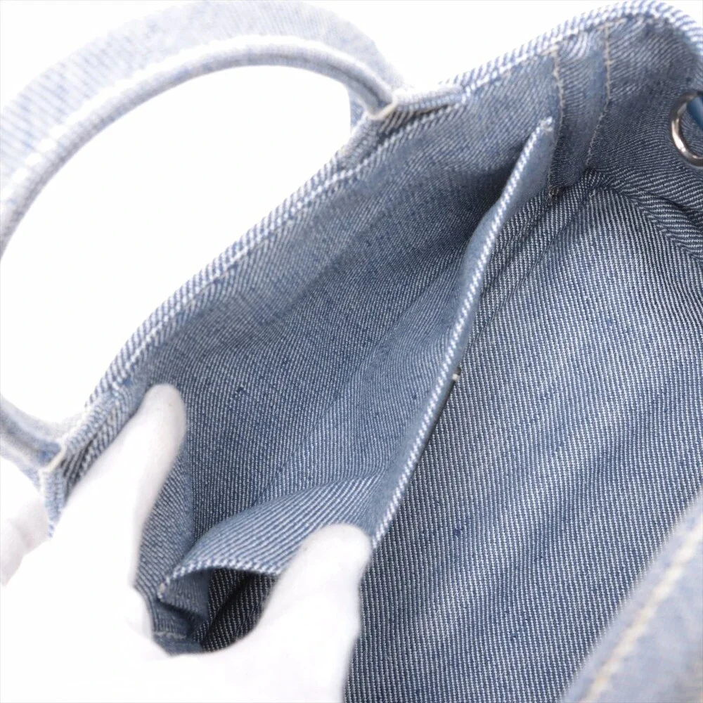 Miu Canvas 2 Way Handbag Blue #164855M86B - Picture 9 of 12